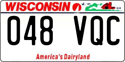 WI license plate 048VQC