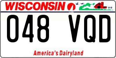 WI license plate 048VQD