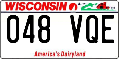 WI license plate 048VQE