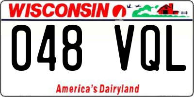 WI license plate 048VQL