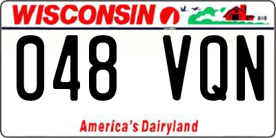 WI license plate 048VQN