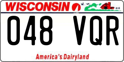 WI license plate 048VQR