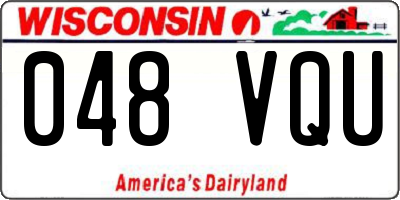WI license plate 048VQU