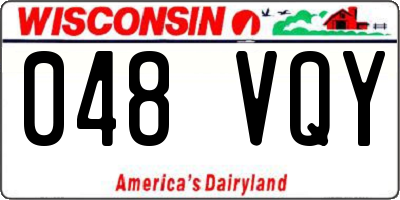 WI license plate 048VQY