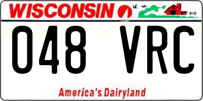 WI license plate 048VRC