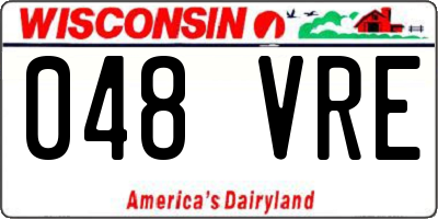 WI license plate 048VRE