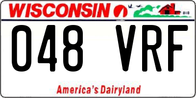WI license plate 048VRF