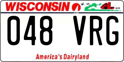 WI license plate 048VRG