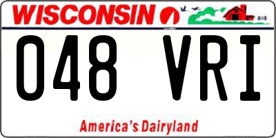 WI license plate 048VRI