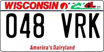 WI license plate 048VRK