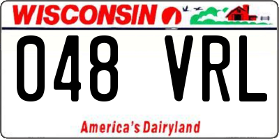 WI license plate 048VRL