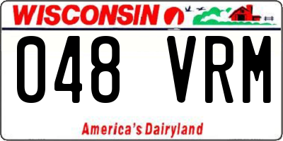 WI license plate 048VRM