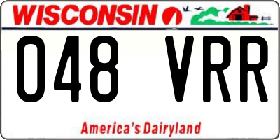 WI license plate 048VRR