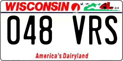 WI license plate 048VRS