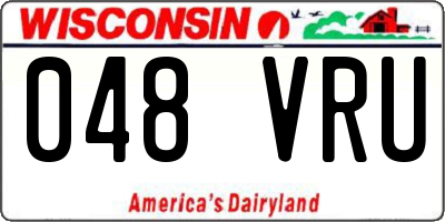 WI license plate 048VRU