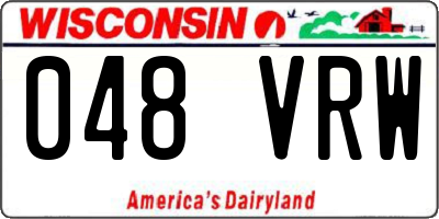 WI license plate 048VRW