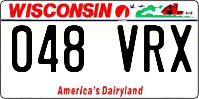 WI license plate 048VRX