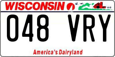 WI license plate 048VRY