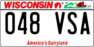 WI license plate 048VSA