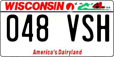 WI license plate 048VSH