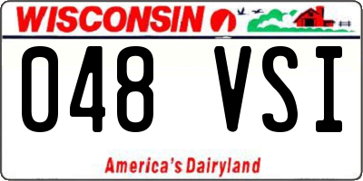 WI license plate 048VSI