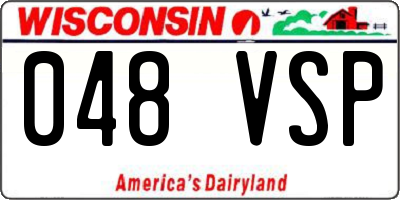 WI license plate 048VSP