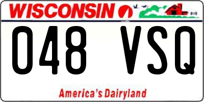 WI license plate 048VSQ