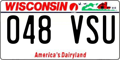 WI license plate 048VSU