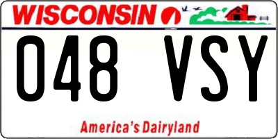 WI license plate 048VSY