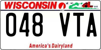 WI license plate 048VTA