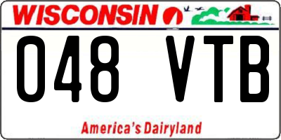 WI license plate 048VTB