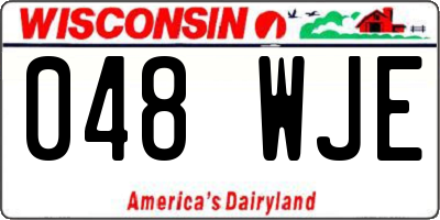 WI license plate 048WJE