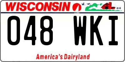WI license plate 048WKI