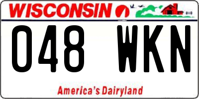 WI license plate 048WKN