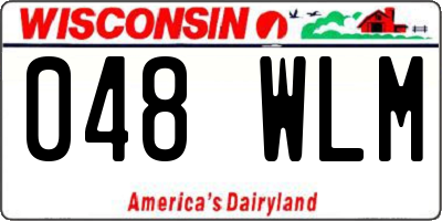 WI license plate 048WLM