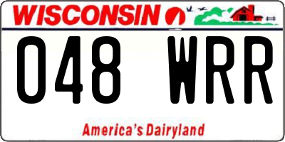 WI license plate 048WRR