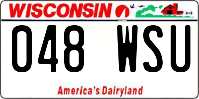 WI license plate 048WSU