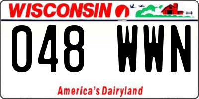 WI license plate 048WWN