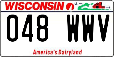 WI license plate 048WWV