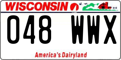 WI license plate 048WWX
