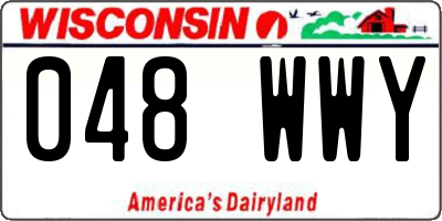 WI license plate 048WWY
