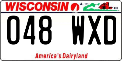 WI license plate 048WXD