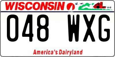 WI license plate 048WXG