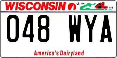 WI license plate 048WYA