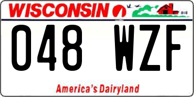 WI license plate 048WZF