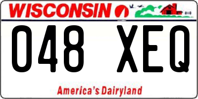 WI license plate 048XEQ