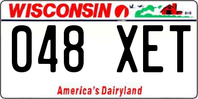 WI license plate 048XET