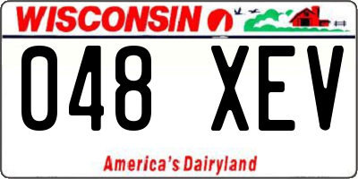 WI license plate 048XEV