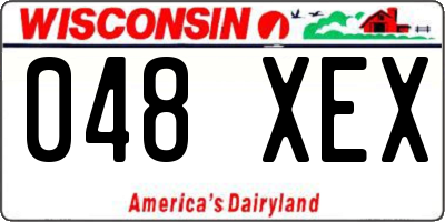 WI license plate 048XEX