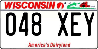 WI license plate 048XEY